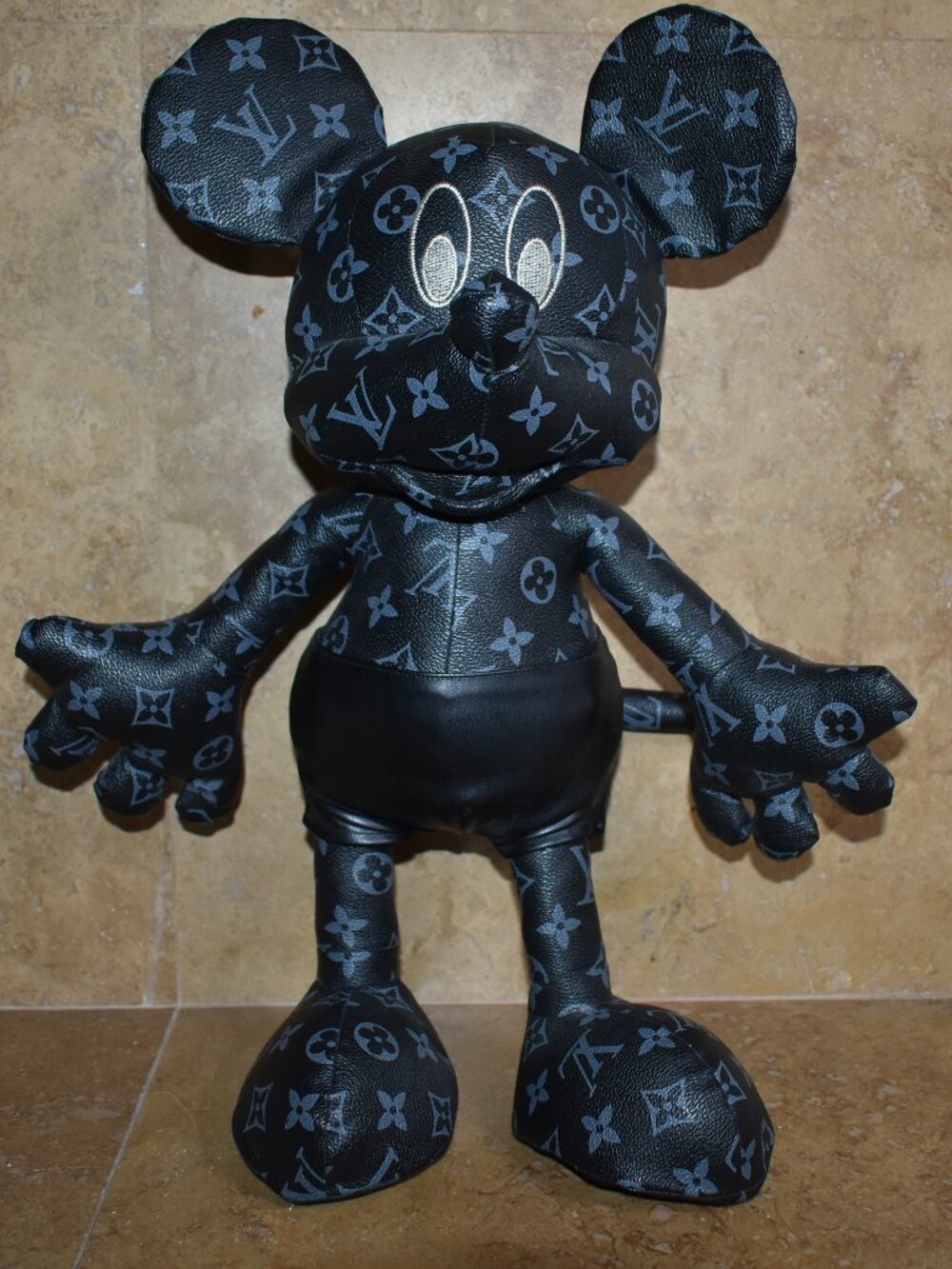 Leather LV Mickey Mouse Plush Doll